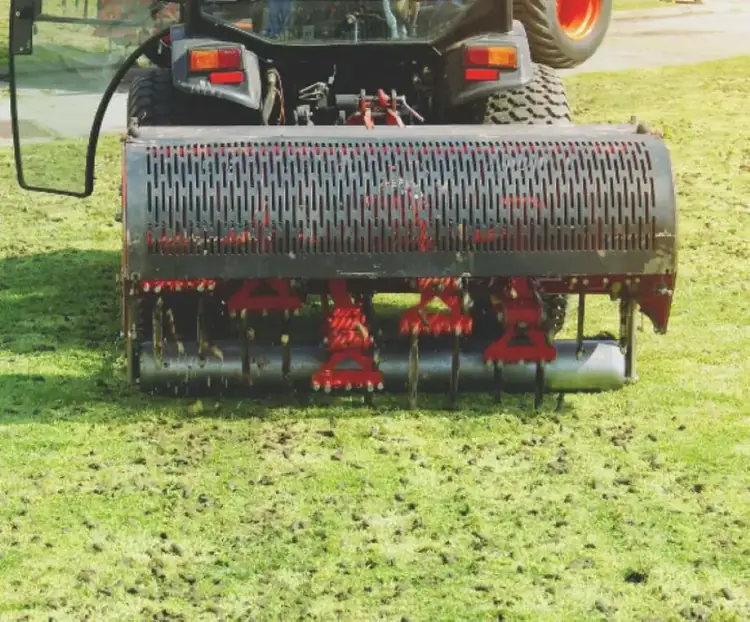 Lawn aeration and overseeding — Charlottesville VA