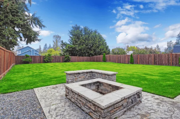 Custom outdoor fire pit and patio installation — Charlottesville VA